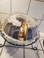 This delicious pound cake is made with cream cheese, butter, and a blend of tasty ingredients. Comes with or without a mouth-watering glaze.